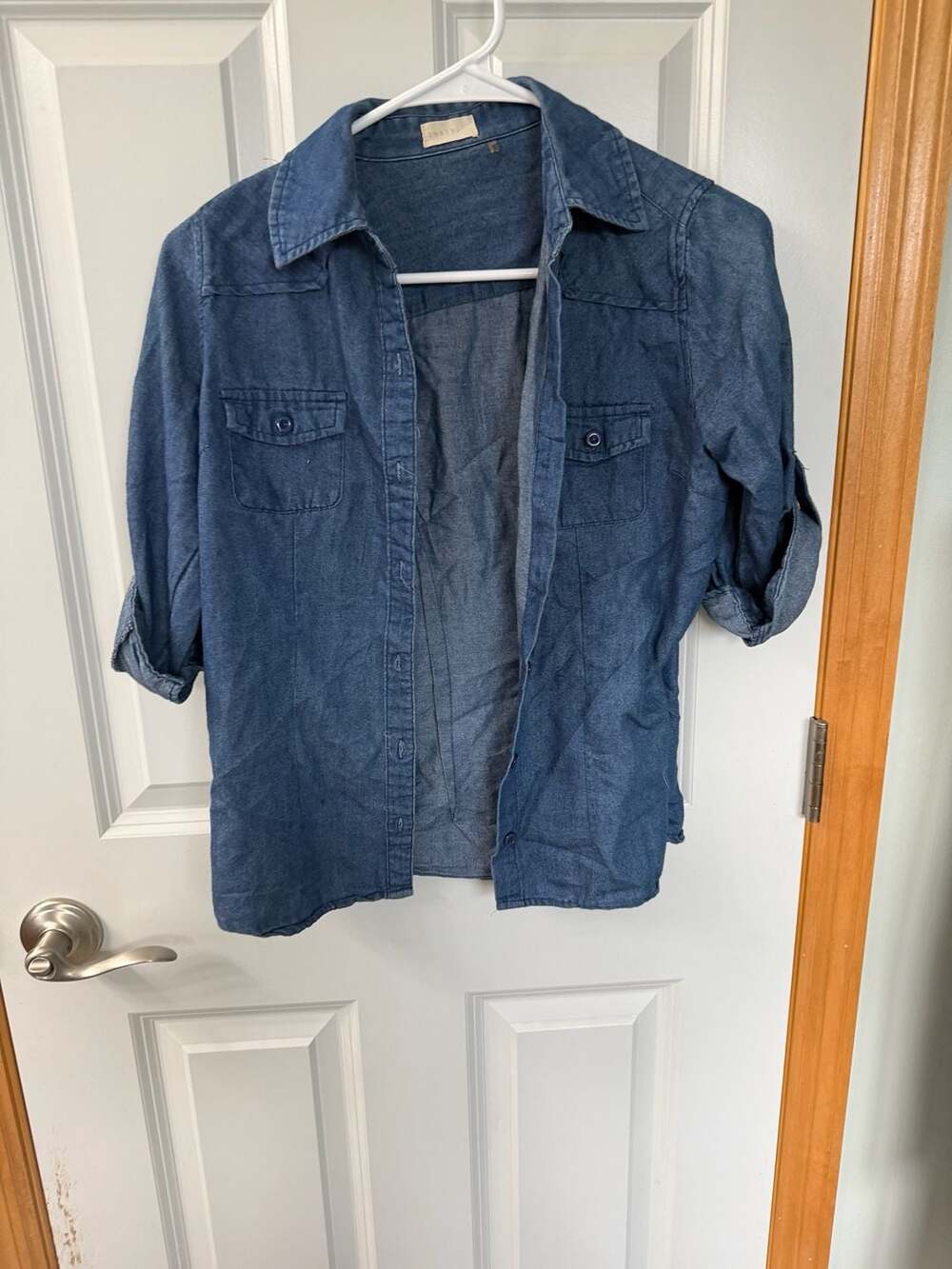InStyle Denim Short Sleeve Button-Down Shirt